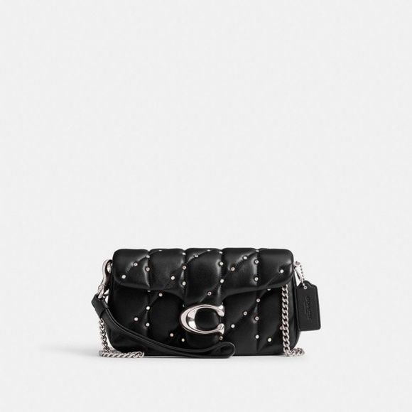 Coach Tabby Crossbody Wristlet With Pillow Quilting And Crystal Rivets - Picture 1 of 8